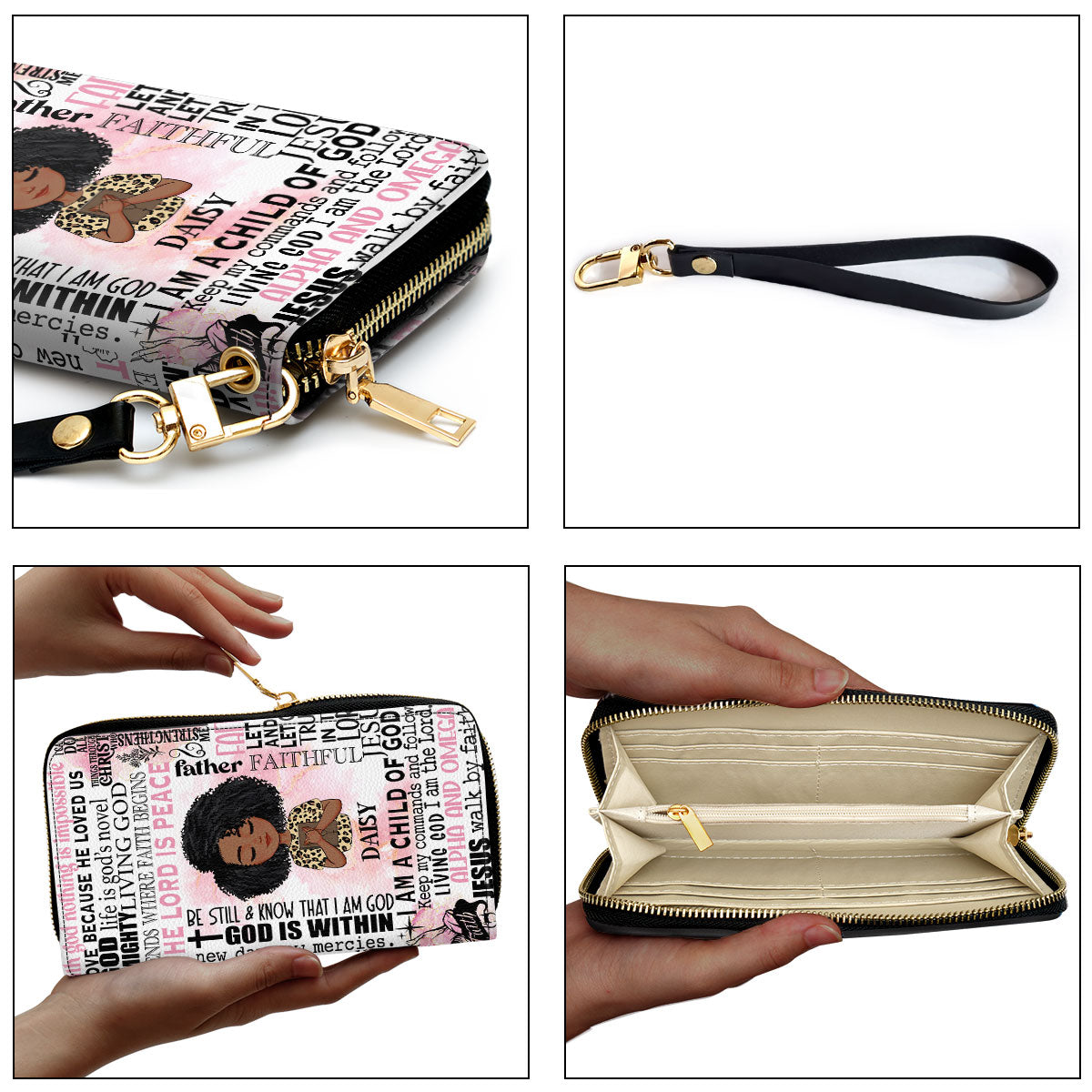 I Am A Child Of God - Personalized Leather Clutch Purse SBCPLL2303T