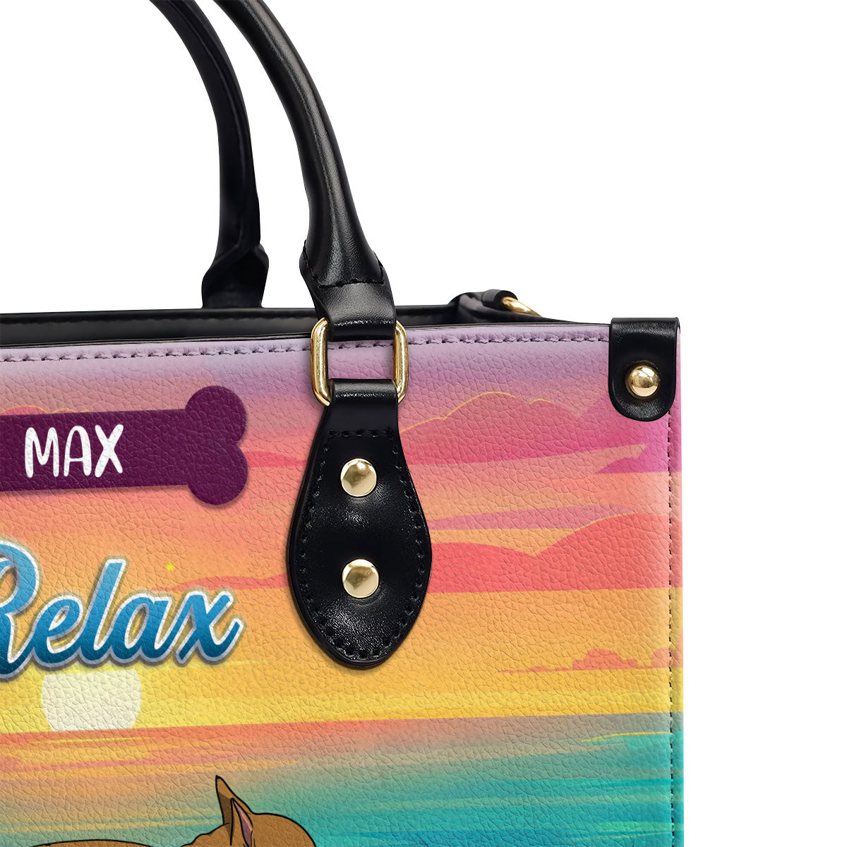 Relax Nothing Is Under Control - Personalized Leather Hand Bag SBLHBHA27
