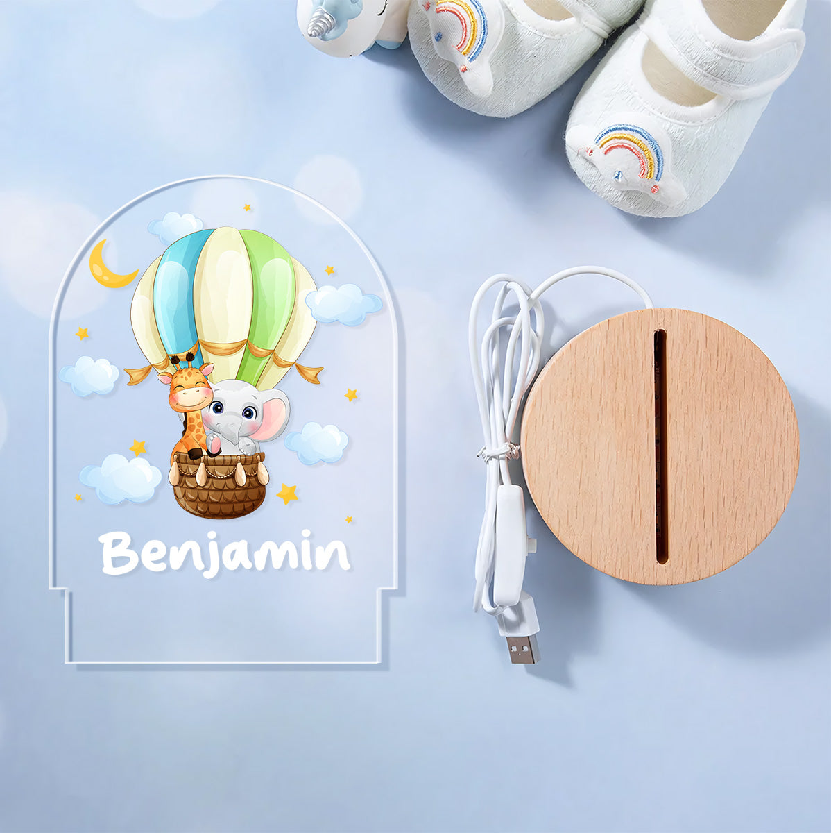 Have A Good Night - Personalized Round Base LED Night Light