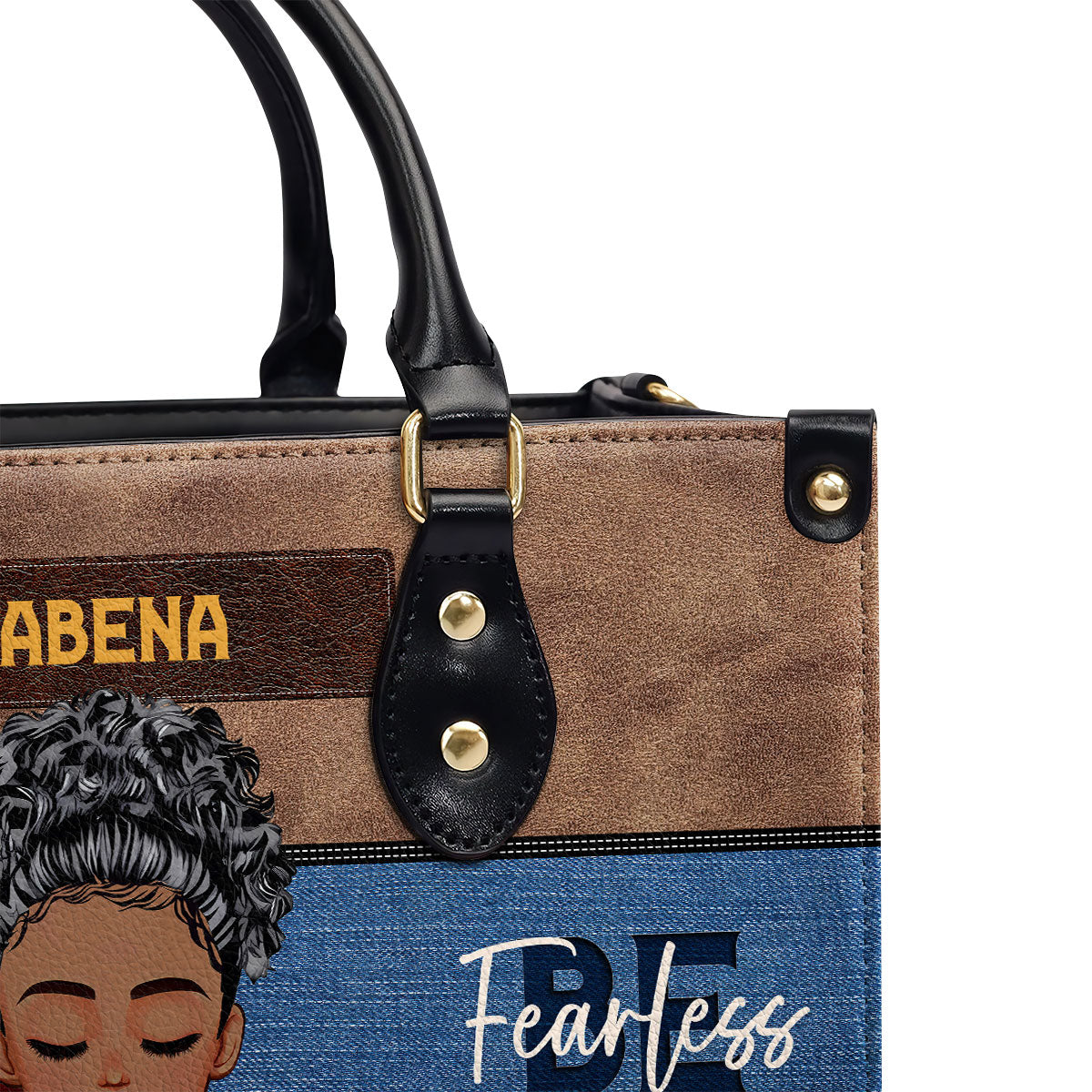 Be Strong Be Brave Be Fearless - Personalized Leather Handbag SBLHBLM1135L