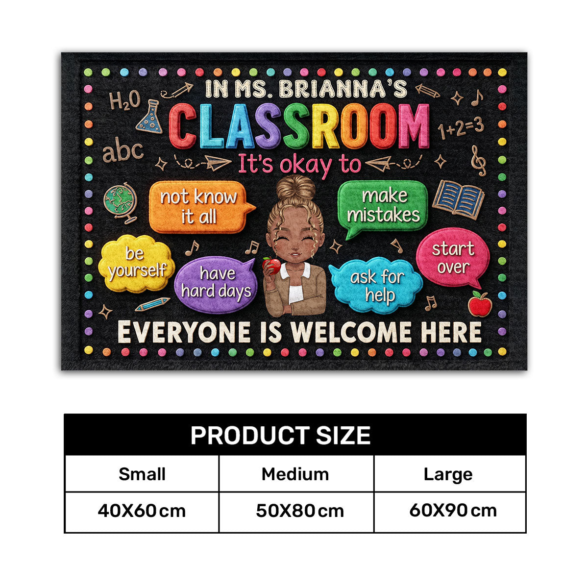 In My Classroom Everything Is Okay - Personalized Doormat
