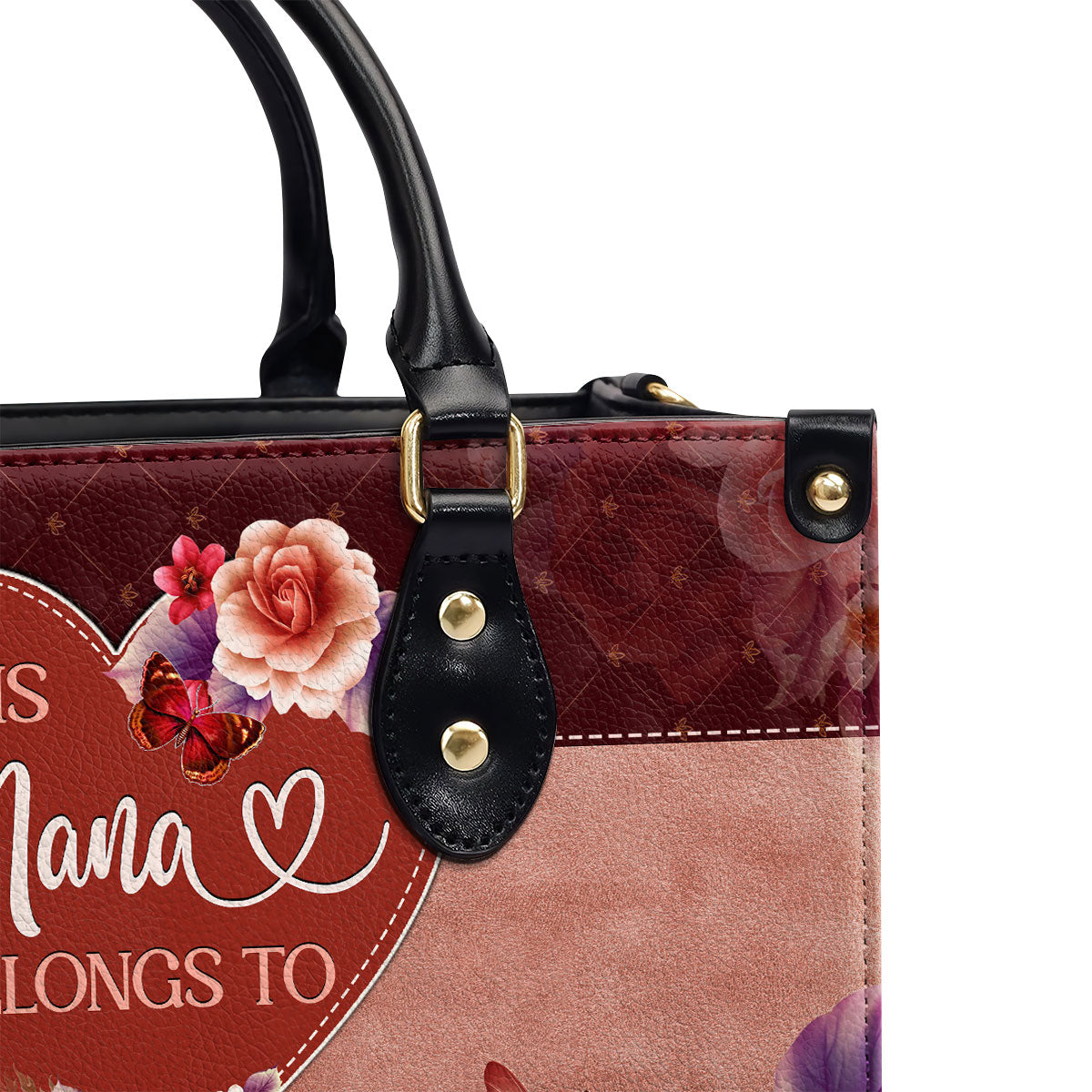 This Mom/Grandma Belongs To - Personalized Leather Handbag MB81