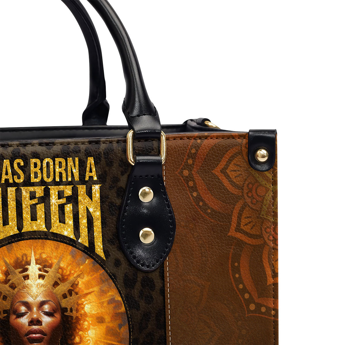 I Was Born A Queen - Personalized Leather Handbag STB151