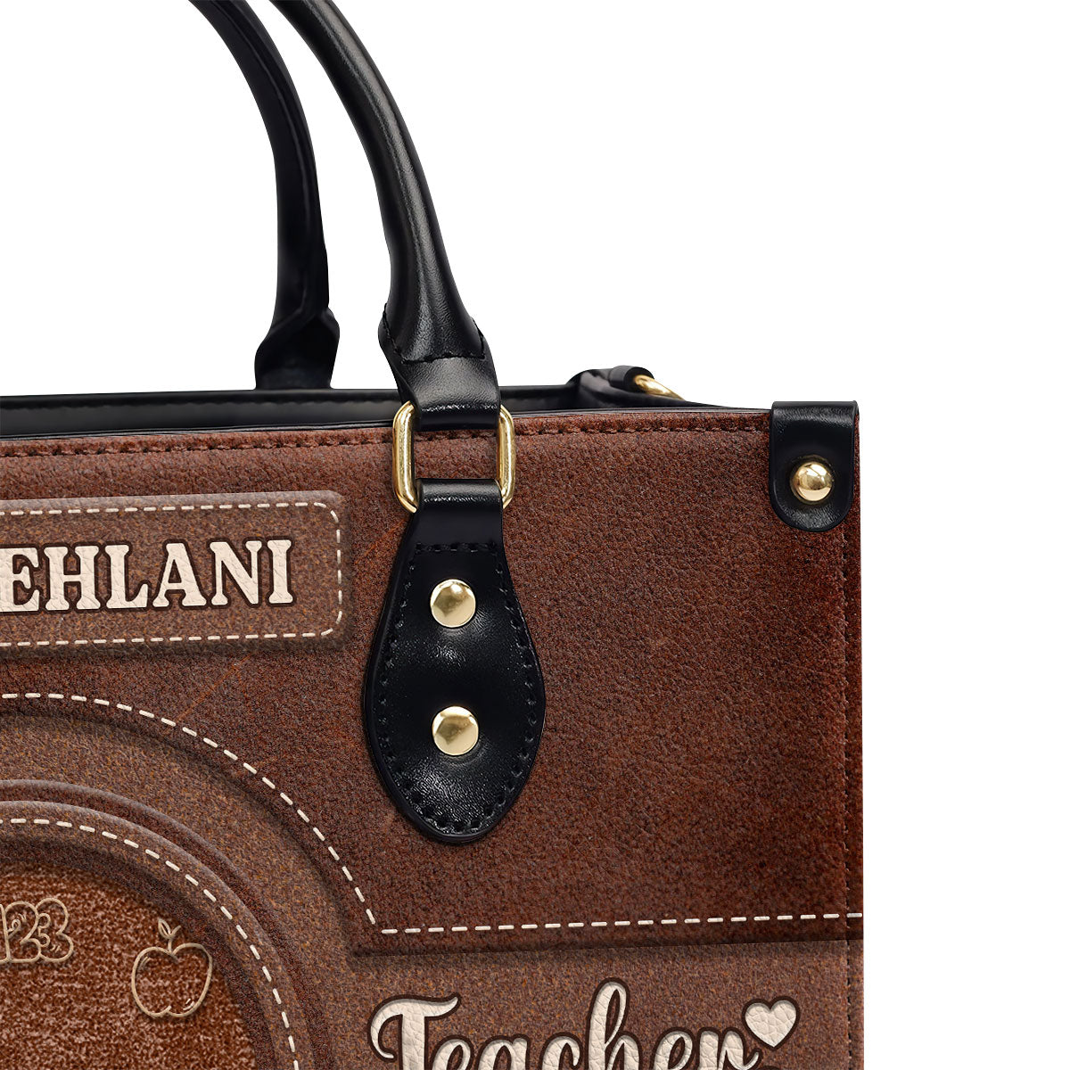 It Takes A Big Heart To Shape Little Minds - Personalized Leather Handbag