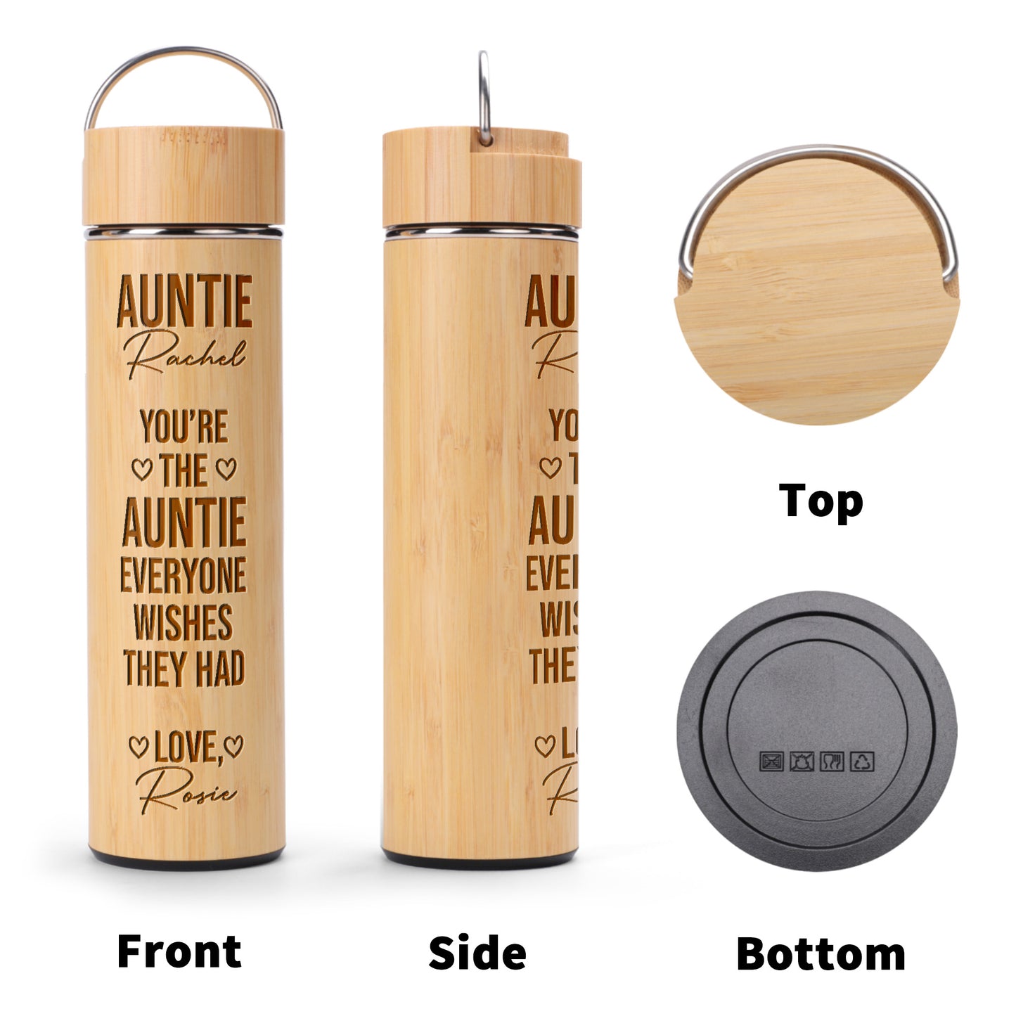 You Are The One - Personalized Stainless Bamboo Tumbler