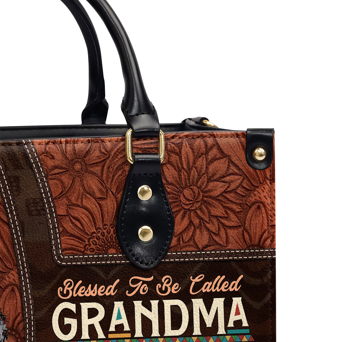 Blessed To Be Called Grandma/Mom - Personalized Leather Handbag SBLHBLM1400L