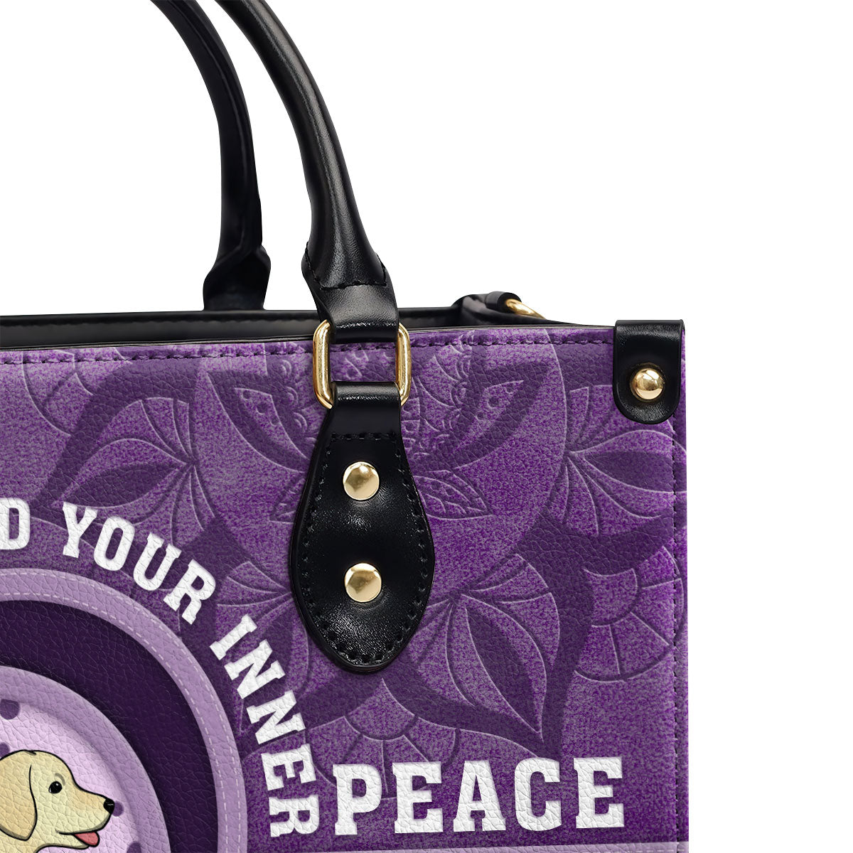 Find Your Inner Peace - Personalized Leather Hand Bag SBLHBHA26