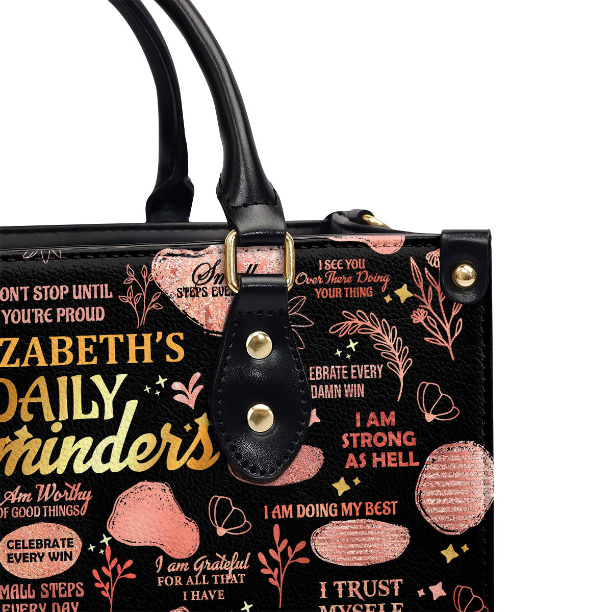 Daily Reminders - Personalized Leather Handbag MB101