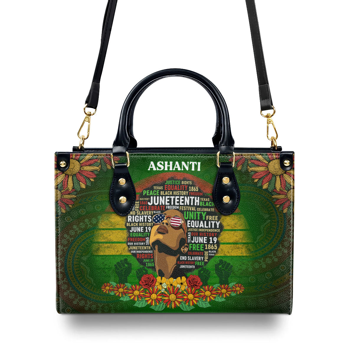 Juneteenth Queen - Personalized Leather Handbag SBLHBHA18