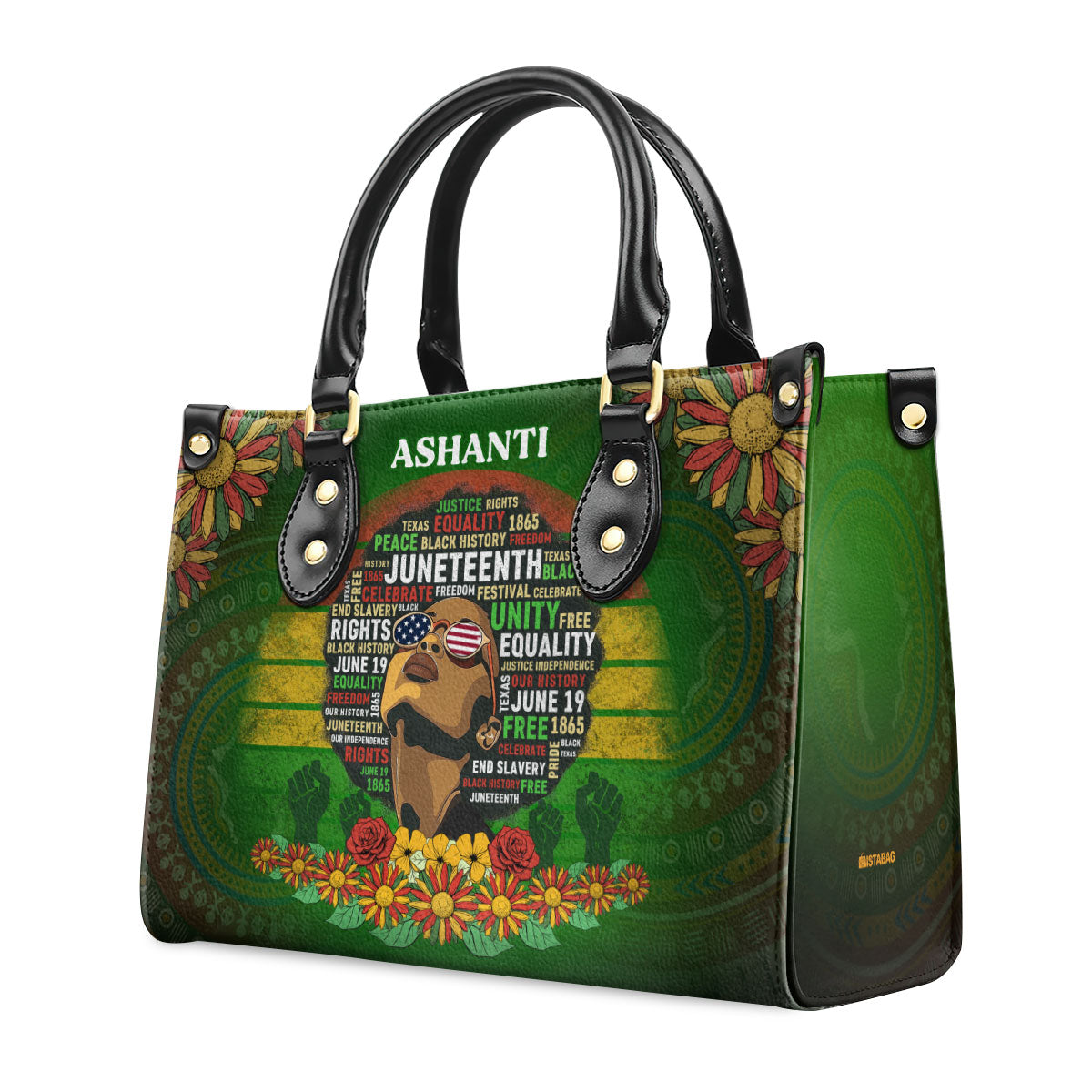 Juneteenth Queen - Personalized Leather Handbag SBLHBHA18