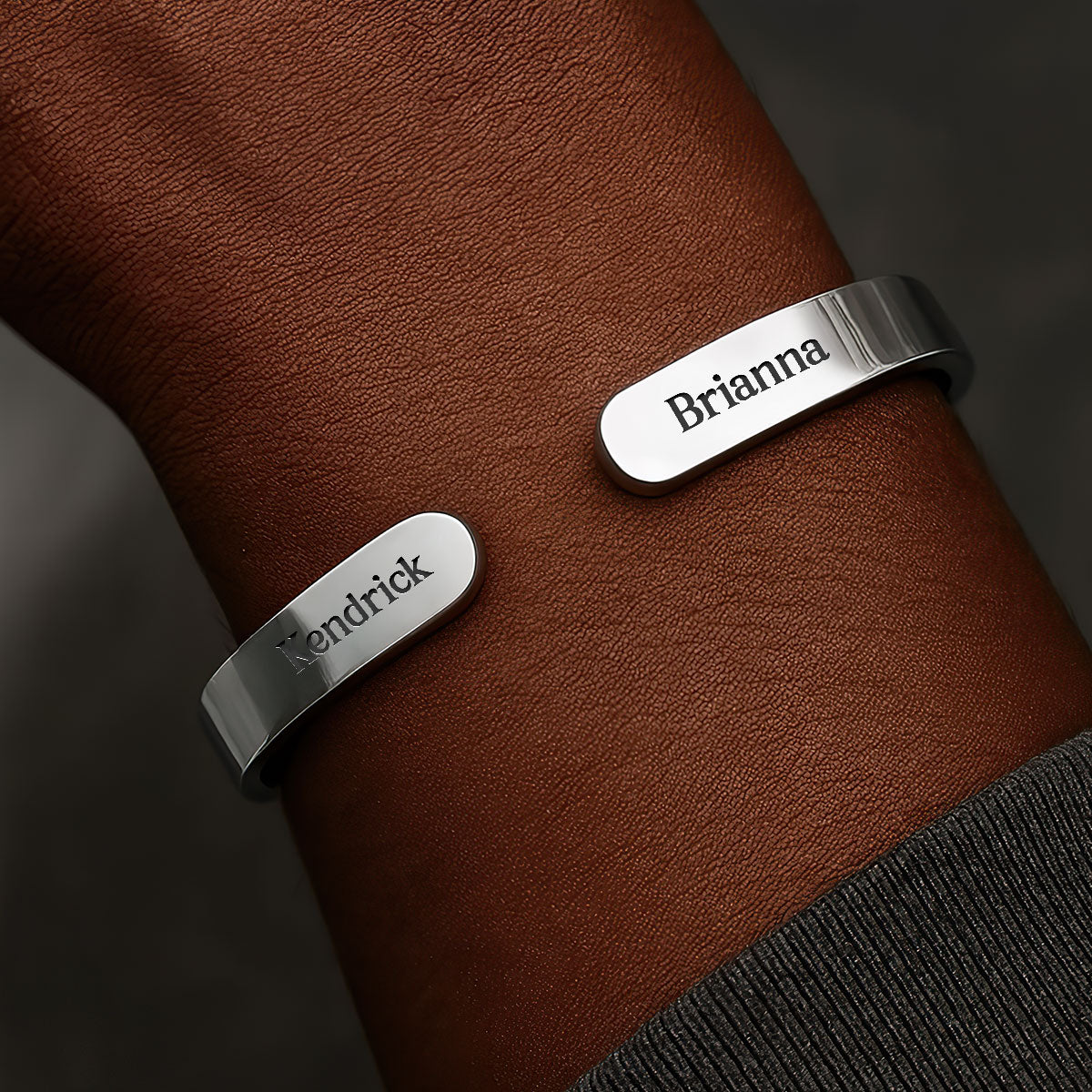 I Wish I Could Turn Back The Clock - Personalized Cuff Bangle Bracelet With Box