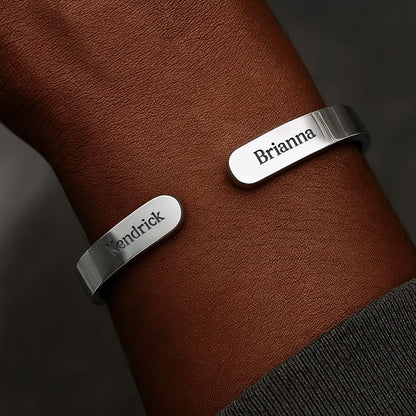 I Wish I Could Turn Back The Clock - Personalized Cuff Bangle Bracelet With Box