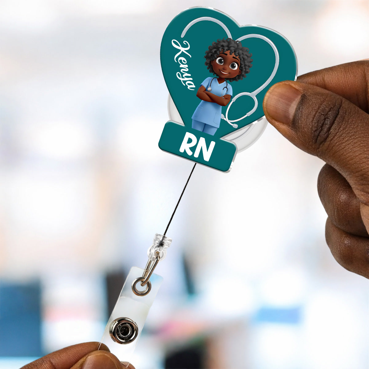 I'm A Nurse - Personalized Acrylic Badge Reel