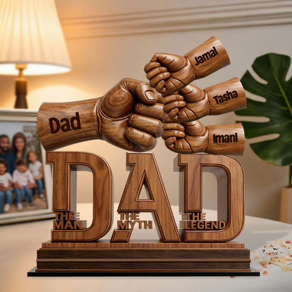 Dad The Man The Myth The Legend - Personalized Custom Shaped Acrylic Plaque