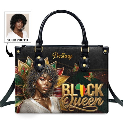 Black Queen Juneteenth Edition - Personalized Leather Handbag