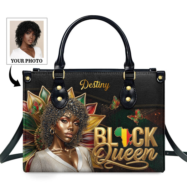 Black Queen Juneteenth Edition - Personalized Leather Handbag