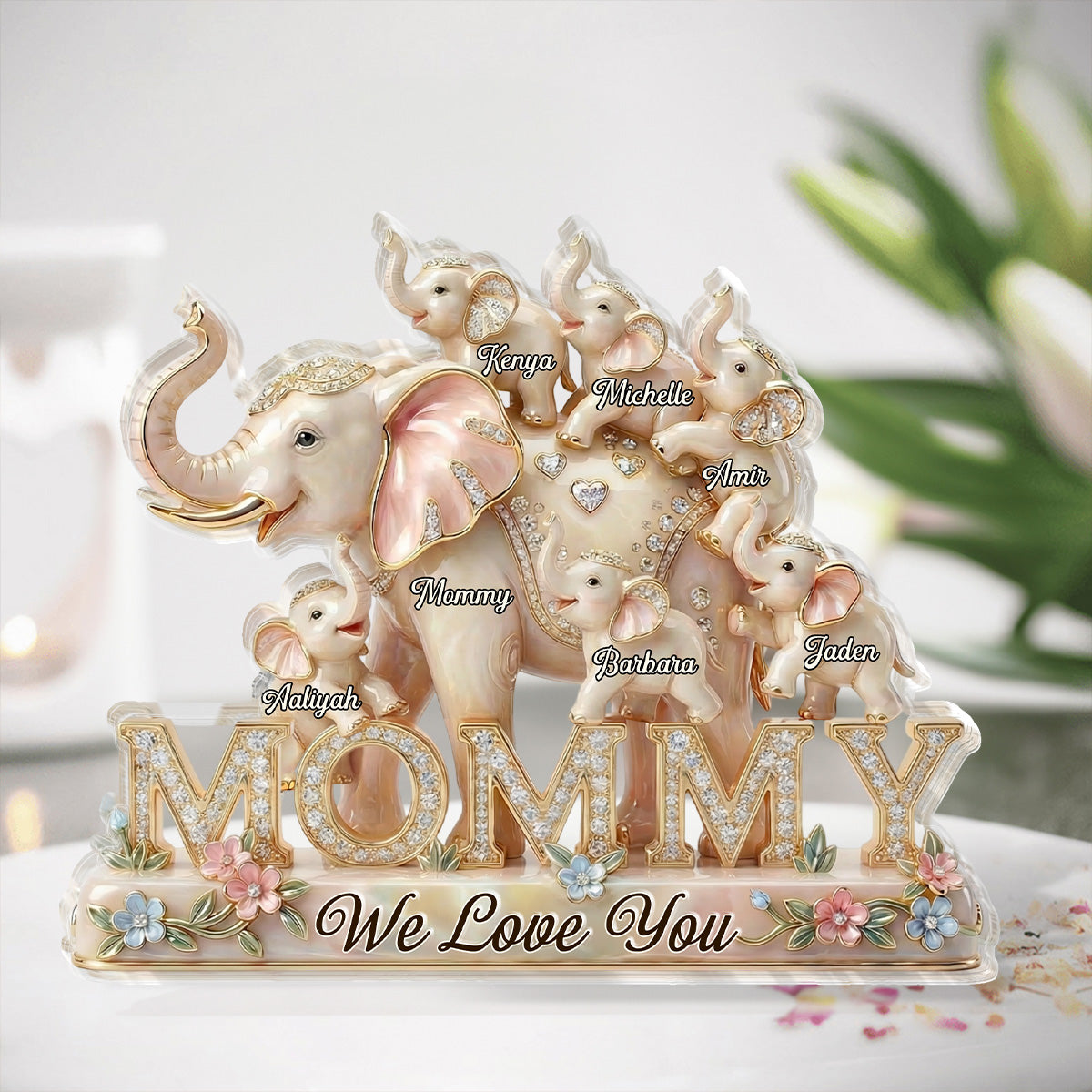 Mommy We Love You - Personalized Custom Shaped Acrylic Plaque