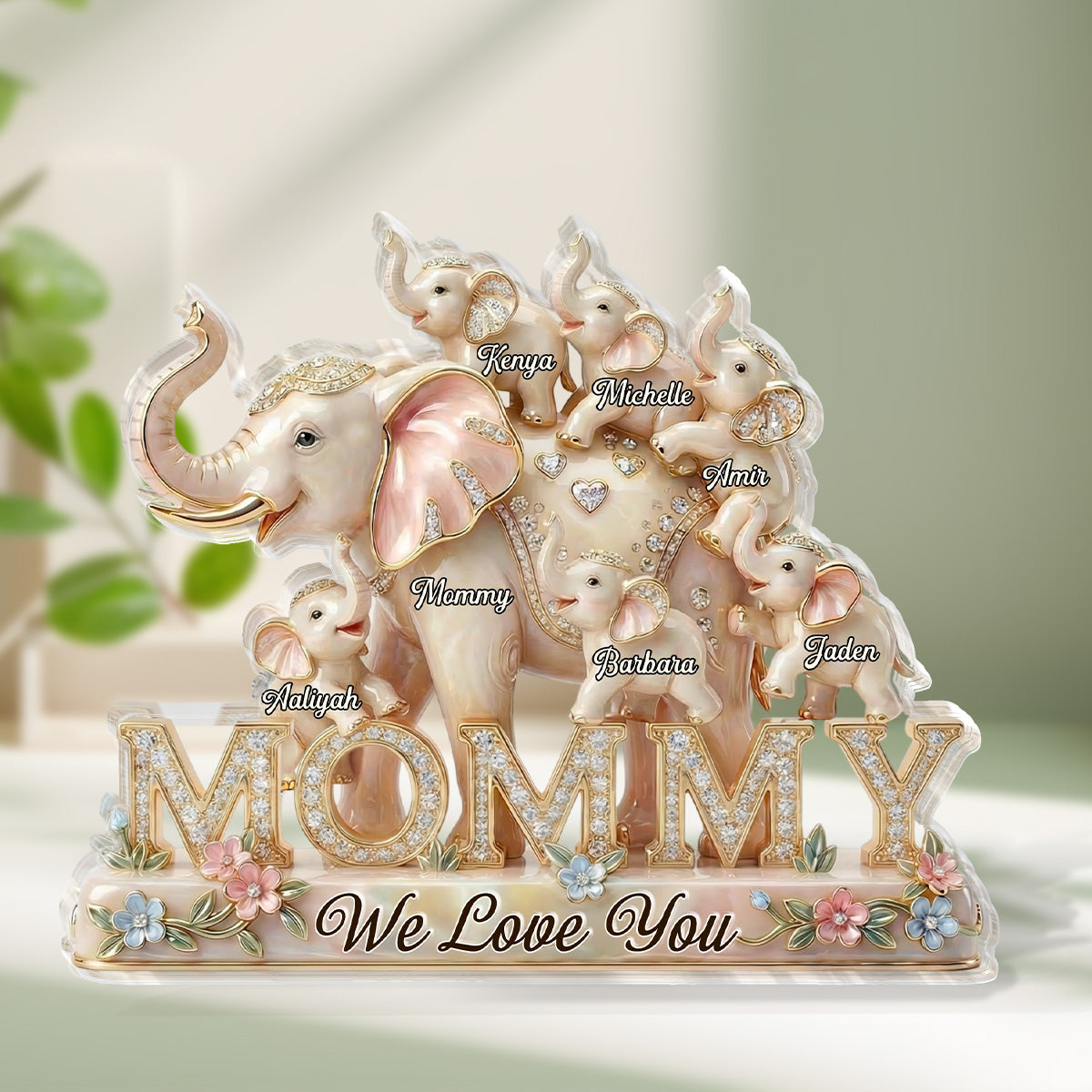 Mommy We Love You - Personalized Custom Shaped Acrylic Plaque