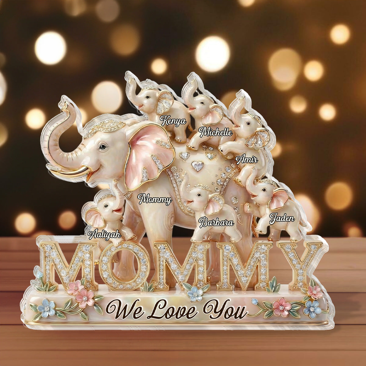 Mommy We Love You - Personalized Custom Shaped Acrylic Plaque