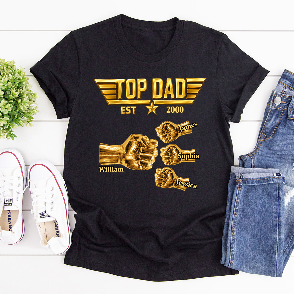 Top Dad - Personalized 2D Unisex T-shirt