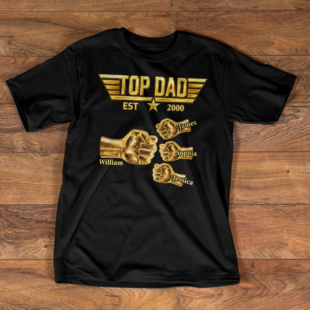 Top Dad - Personalized 2D Unisex T-shirt