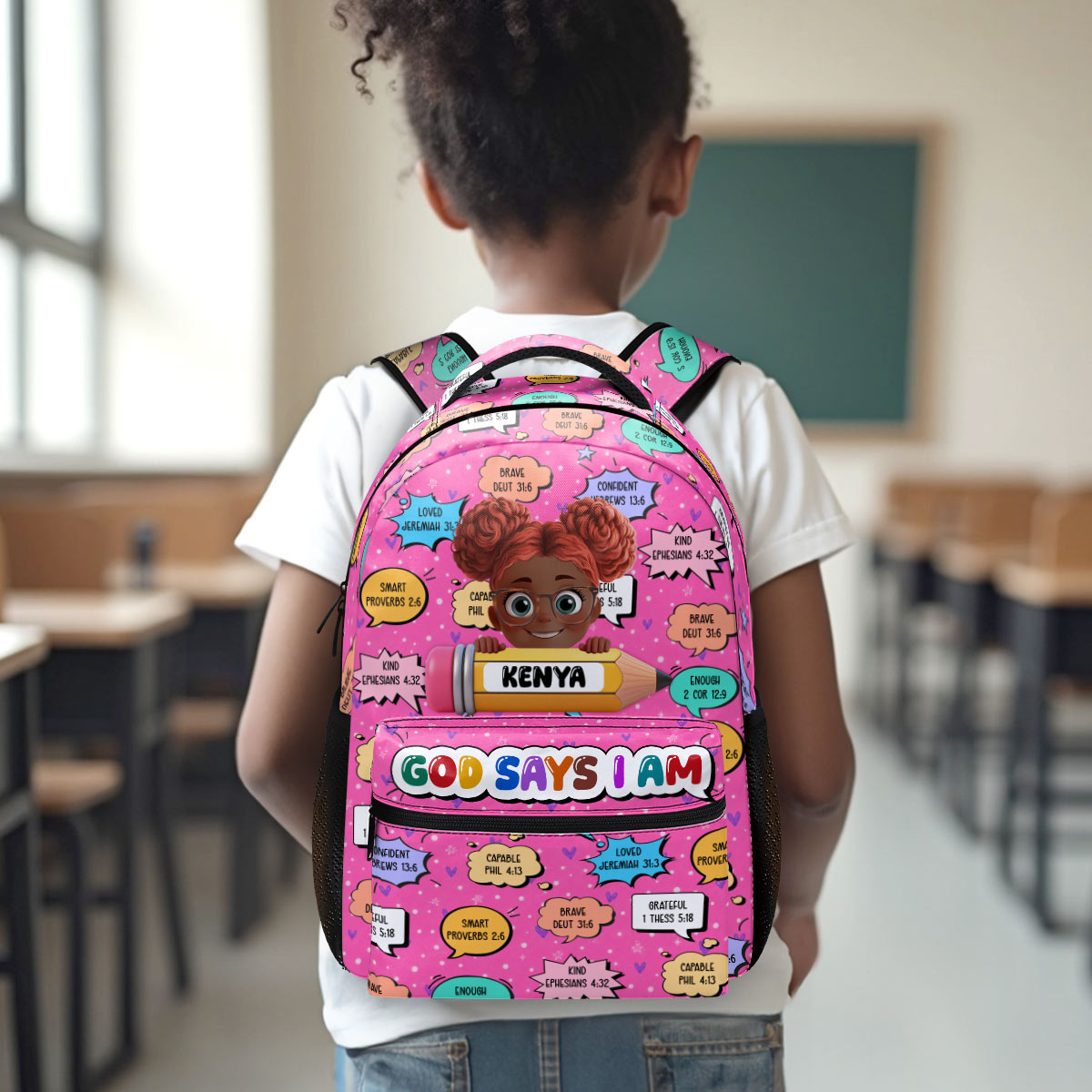 God Says I Am - Personalized Backpack