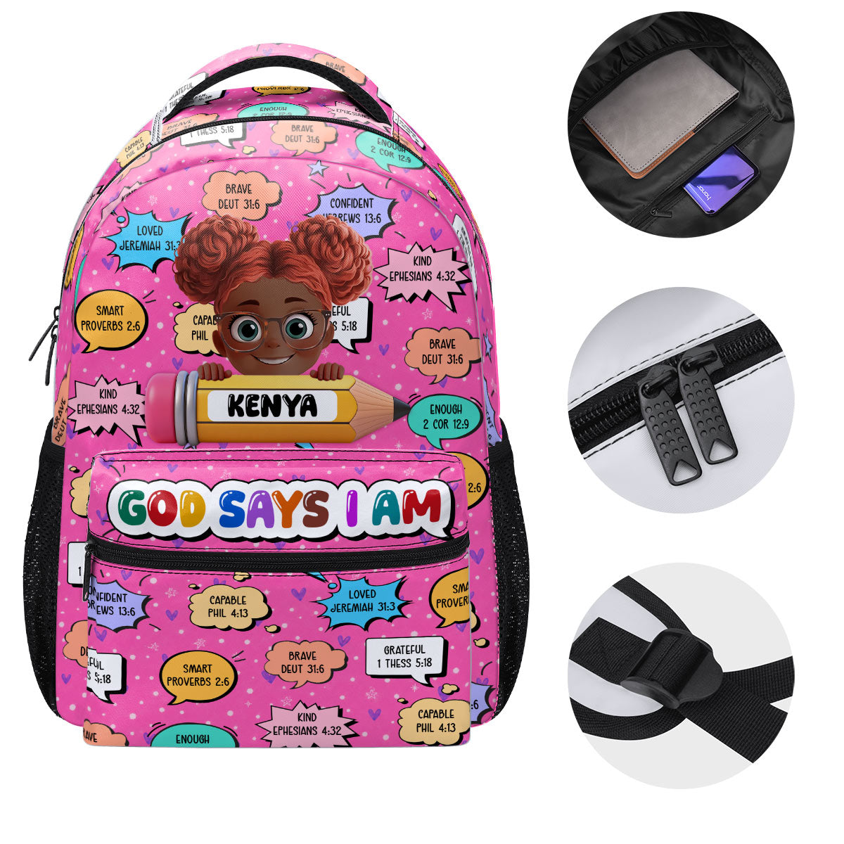 God Says I Am - Personalized Backpack