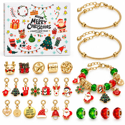 DIY Charm Bracelet Making Kit Gift For Family -  Advent Calendar With Charm