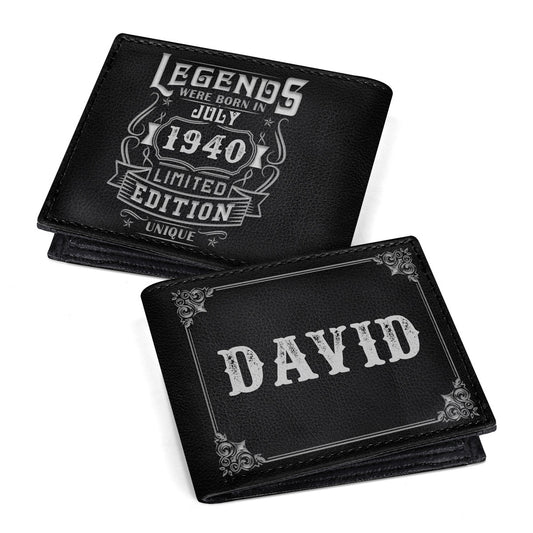 Legends - Personalized Leather Folded Wallet SBLFWHA12