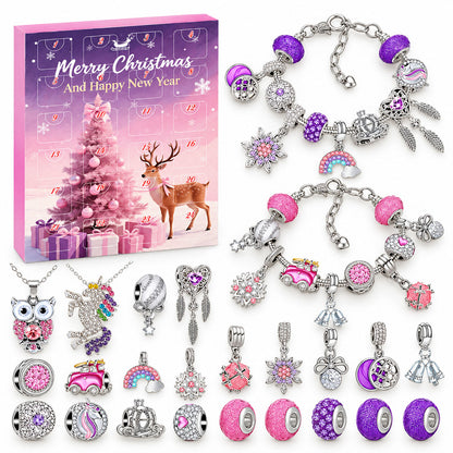 DIY Charm Bracelet Making Kit Gift For Family -  Advent Calendar With Charm
