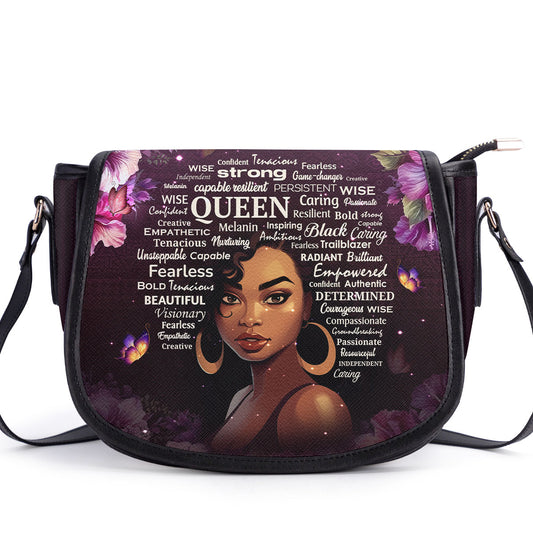 Queen - Leather Saddle Cross Body Bag SB37