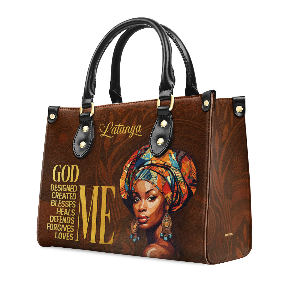 GOD Designed Me - Personalized Leather Handbag STB172