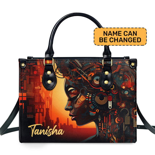 Afrofuturism04 - Personalized Leather Handbag SB114
