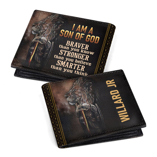 Son Of God - Personalized Leather Folded Wallet SBLFWM1027