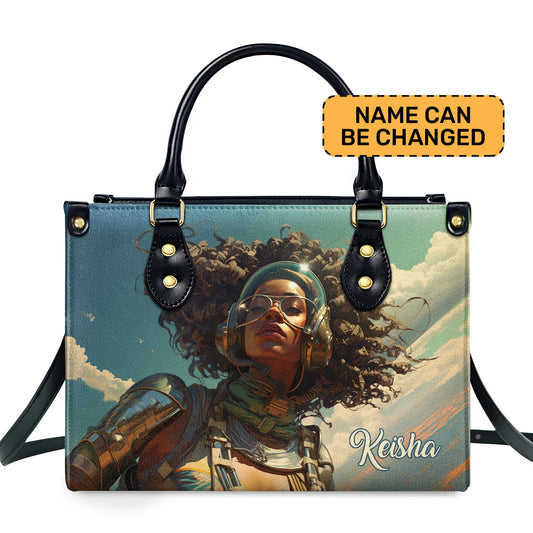 Afrofuturism - Personalized Leather Handbag SB112