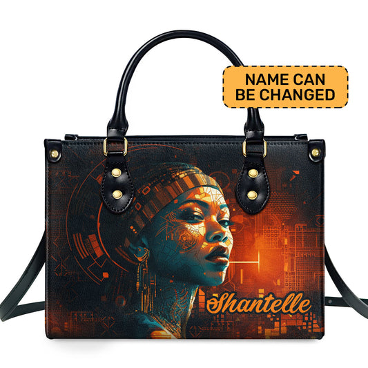 Afrofuturism01 - Personalized Leather Handbag SB117