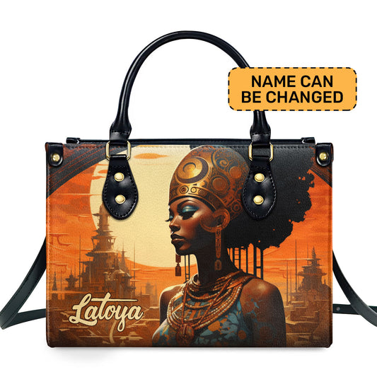 Afrofuturism08 - Personalized Leather Handbag SB118