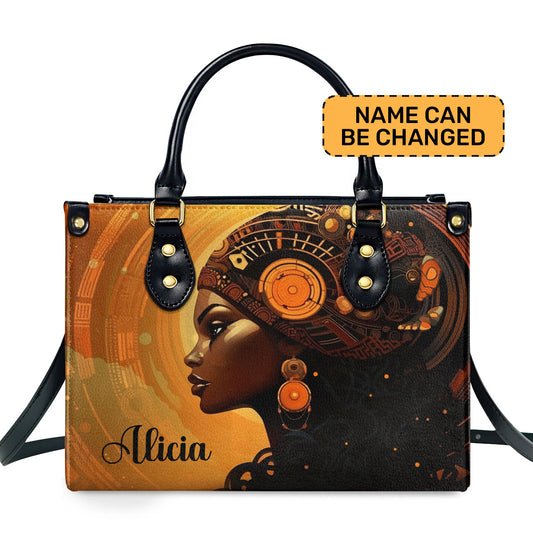 Afrofuturism06 - Personalized Leather Handbag SB119