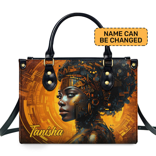 Afrofuturism12 - Personalized Leather Handbag SB120