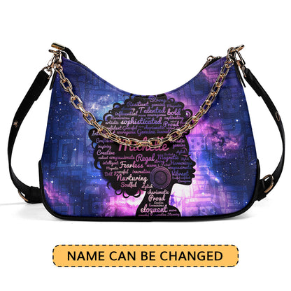 Afro Queen - Personalized Chain Shoulder Bag SB47