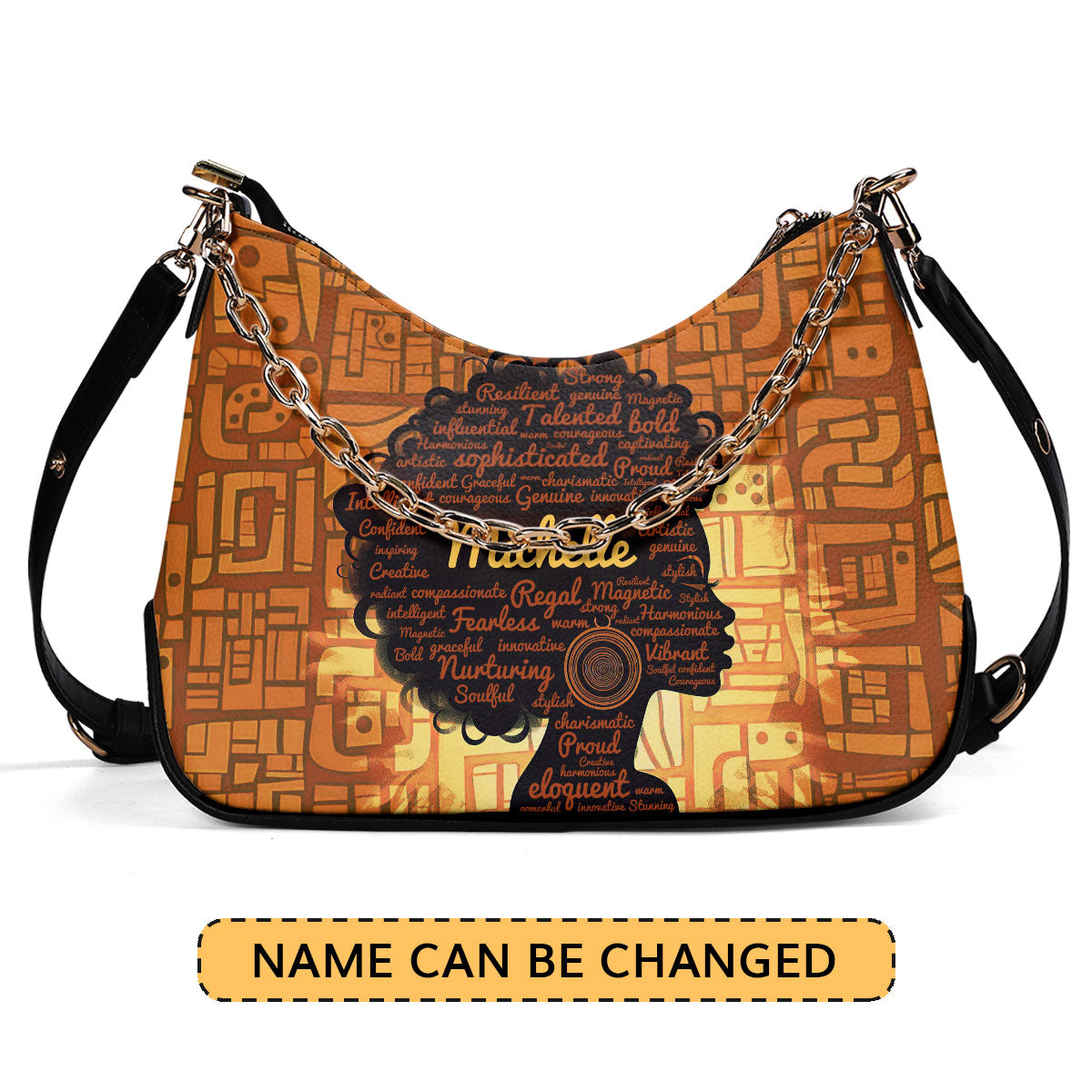 Afro Queen - Personalized Chain Shoulder Bag SB47