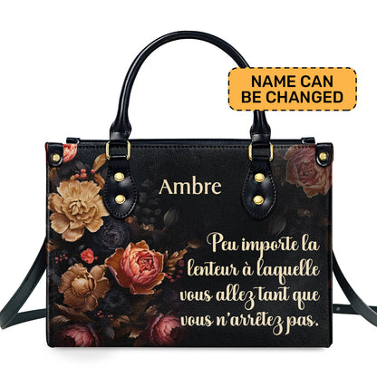 Vous n’arrêtez pas - Personalized Leather Handbag SB611