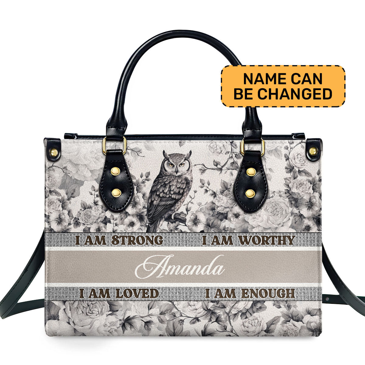 Owl - Four Seasons - Personalized Leather Handbag STB119