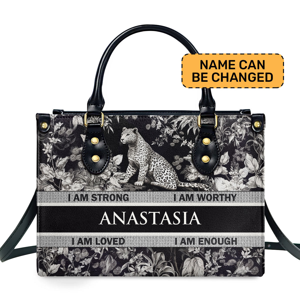 Leopard - Four Seasons - Personalized Leather Handbag STB120