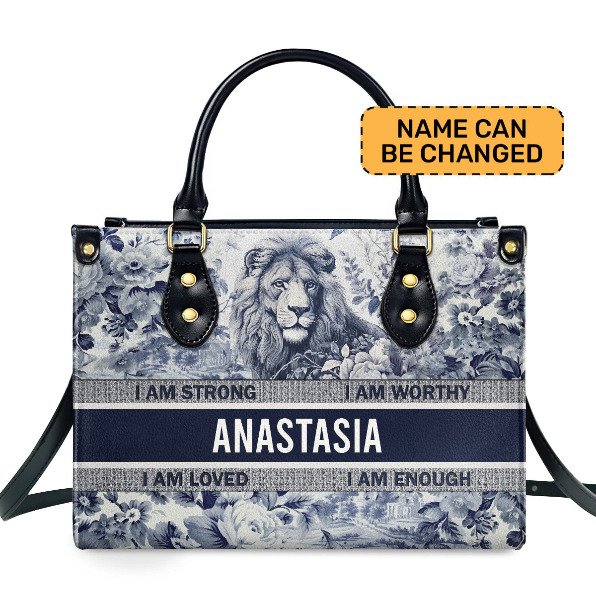 Lion - Four Seasons - Personalized Leather Handbag STB122