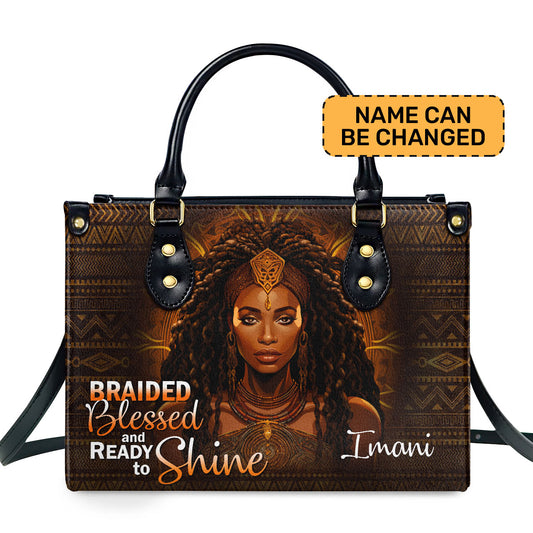 Ready To Shine - Personalized Leather Handbag STB36