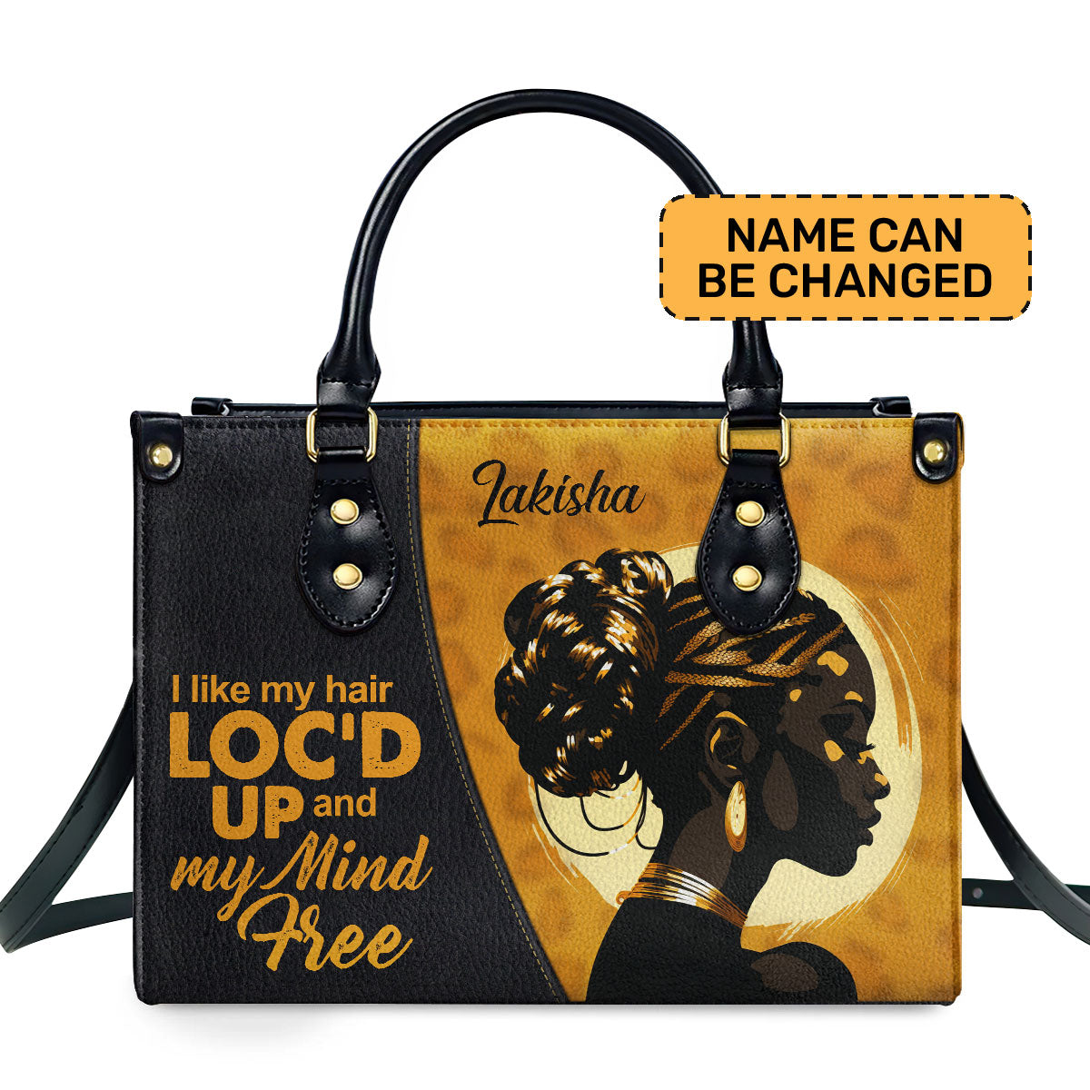 I Like My Hair Loc'd Up - Personalized Leather Handbag STB39