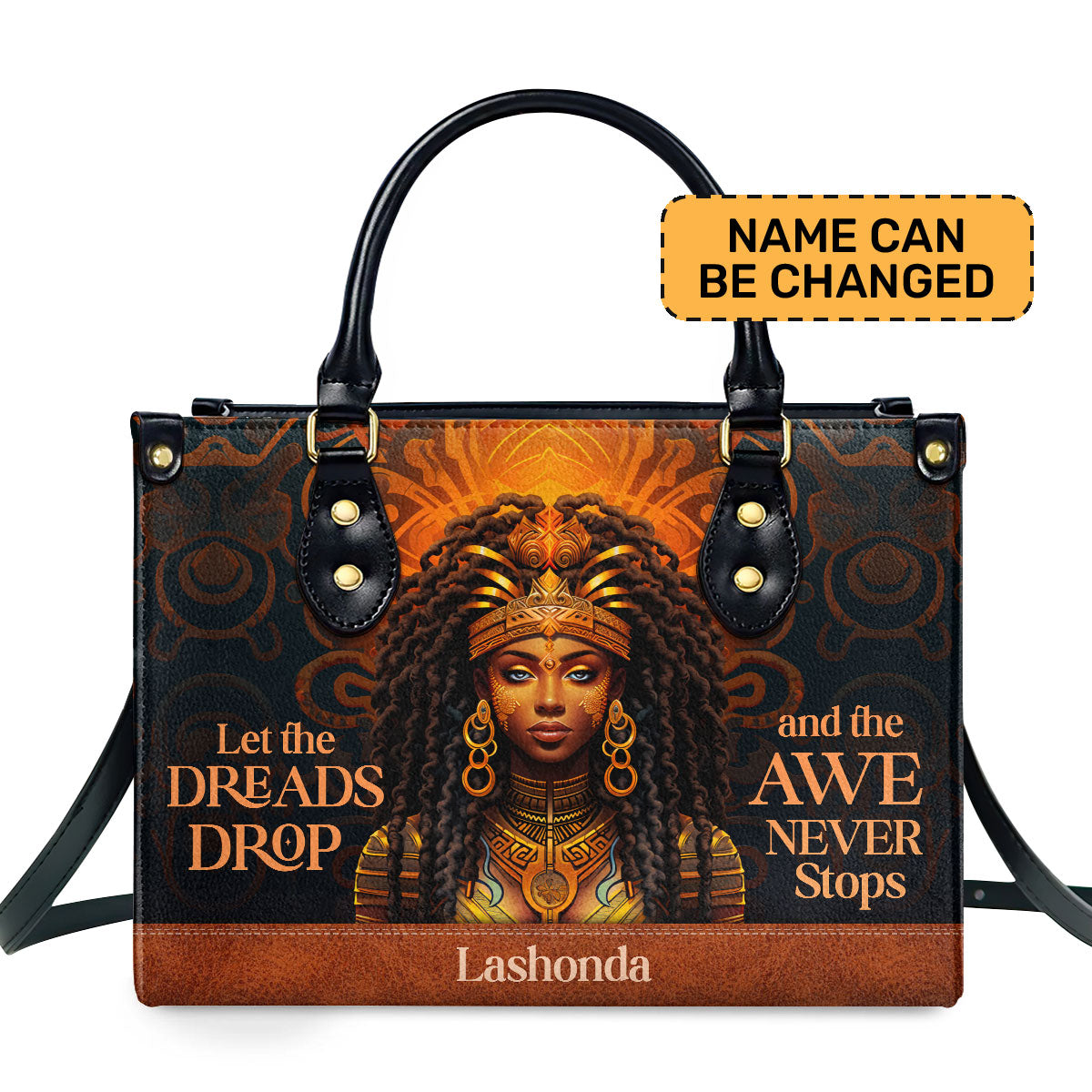 Let The Dreads Drop - Personalized Leather Handbag STB40