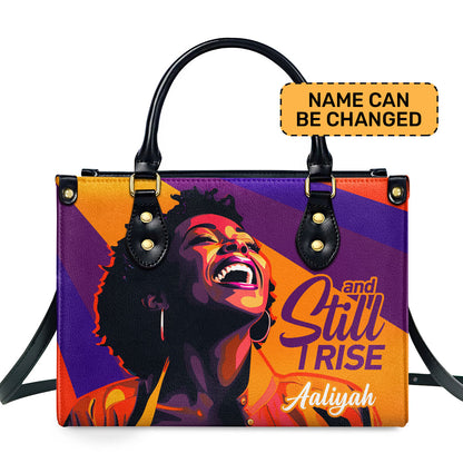 And Still I Rise - Personalized Leather Handbag STB49B