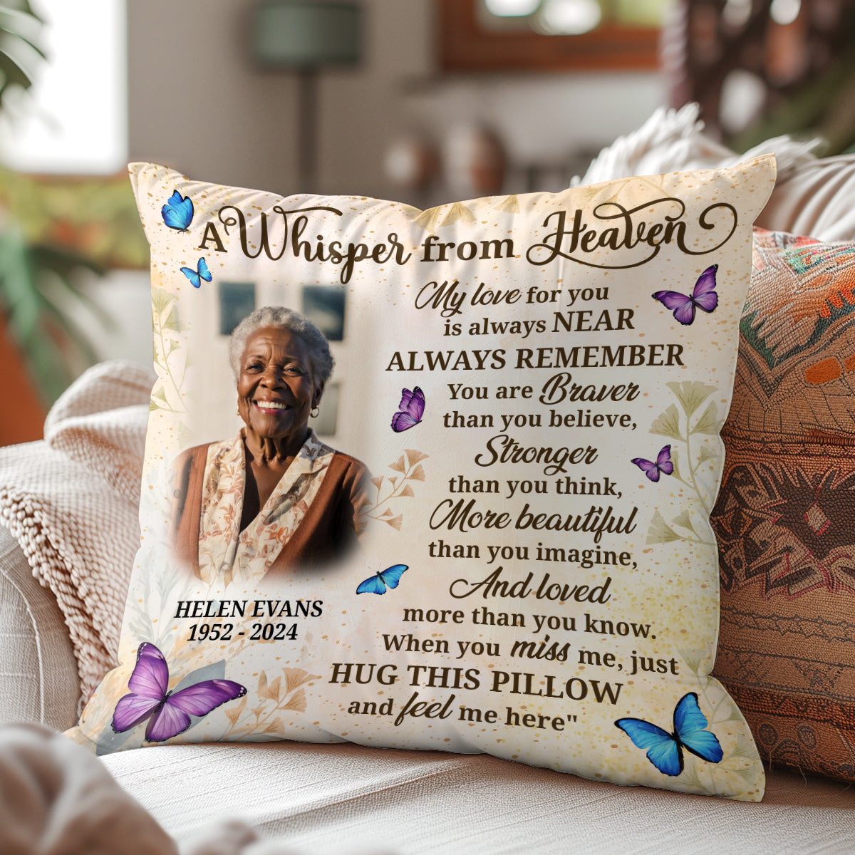 A Whisper From Heaven - Personalized Pillow